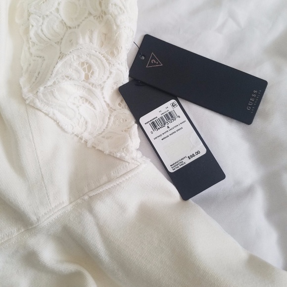 NWT Guess Mirage Ingrid Dress Denim Lace - Picture 8 of 8