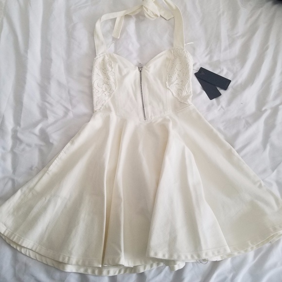 NWT Guess Mirage Ingrid Dress Denim Lace - Picture 3 of 8