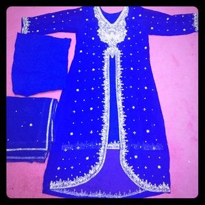Royal blue shalwar kameez