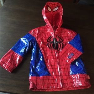 NWT Spider-Man raincoat sz 4