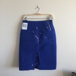 Finders Keepers - Blue embroidered skirt - Small