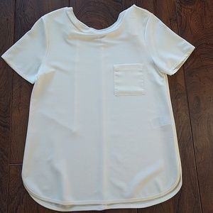 Banana Republic cream blouse