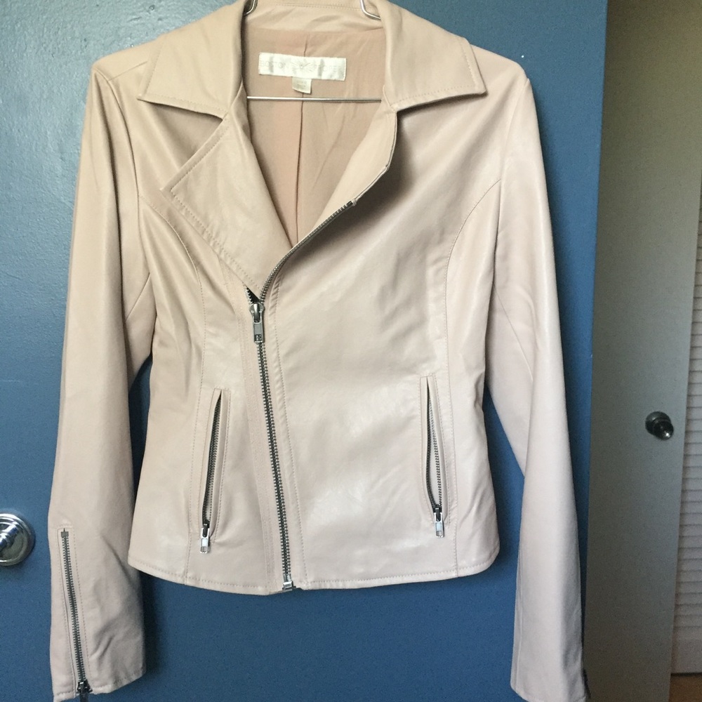 Vegan leather motorcycle jacket