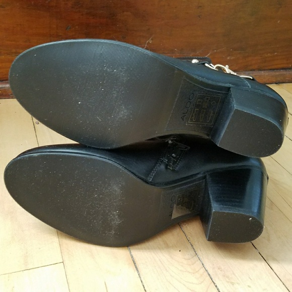 Aldo black leather ankle boots - Picture 7 of 7