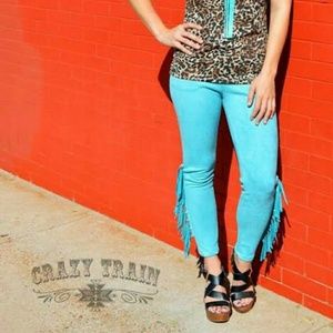 Crazy train fringe pants