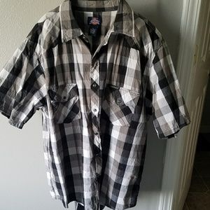Dickies Black & White Plaid Shirt