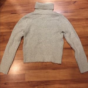 Light grey turtleneck cozy sweater