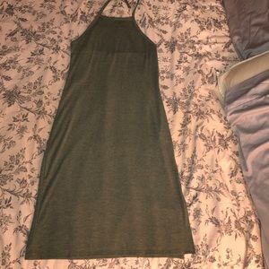 Olive Bodycon Halter Dress