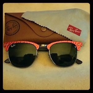 Ray Ban Red Metallic Clubmasters
