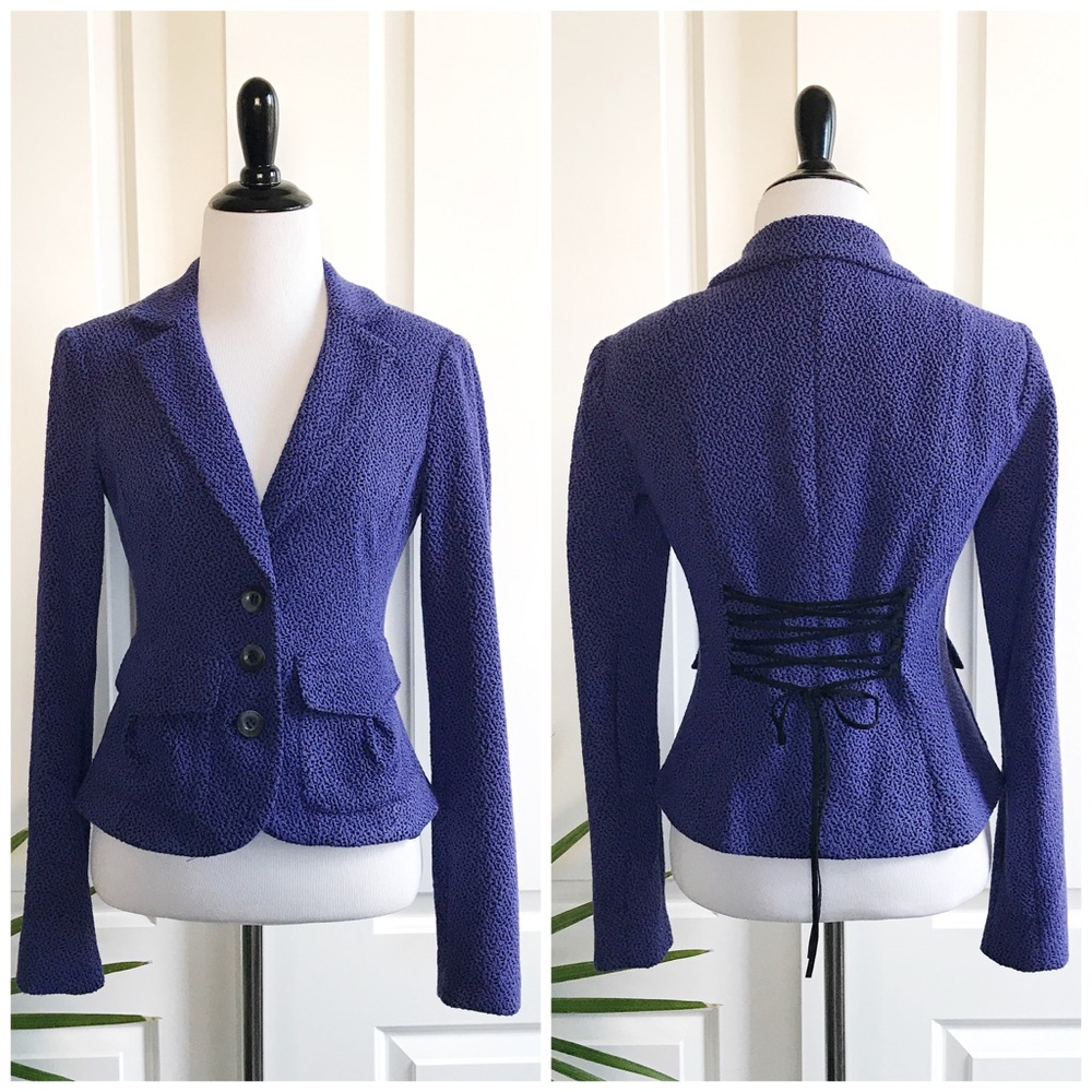 NWOT Nanette Lepore Purple Looking Glass Jacket