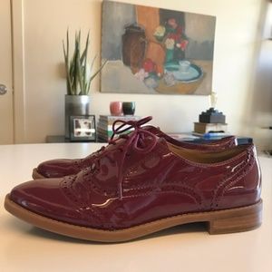 Franco Sarto - Maroon Patent Oxfords