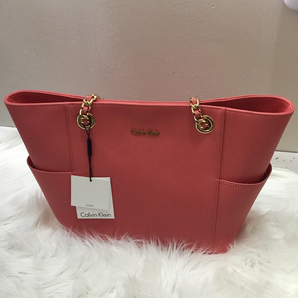 Calvin Klein Saffiano Leather Tote