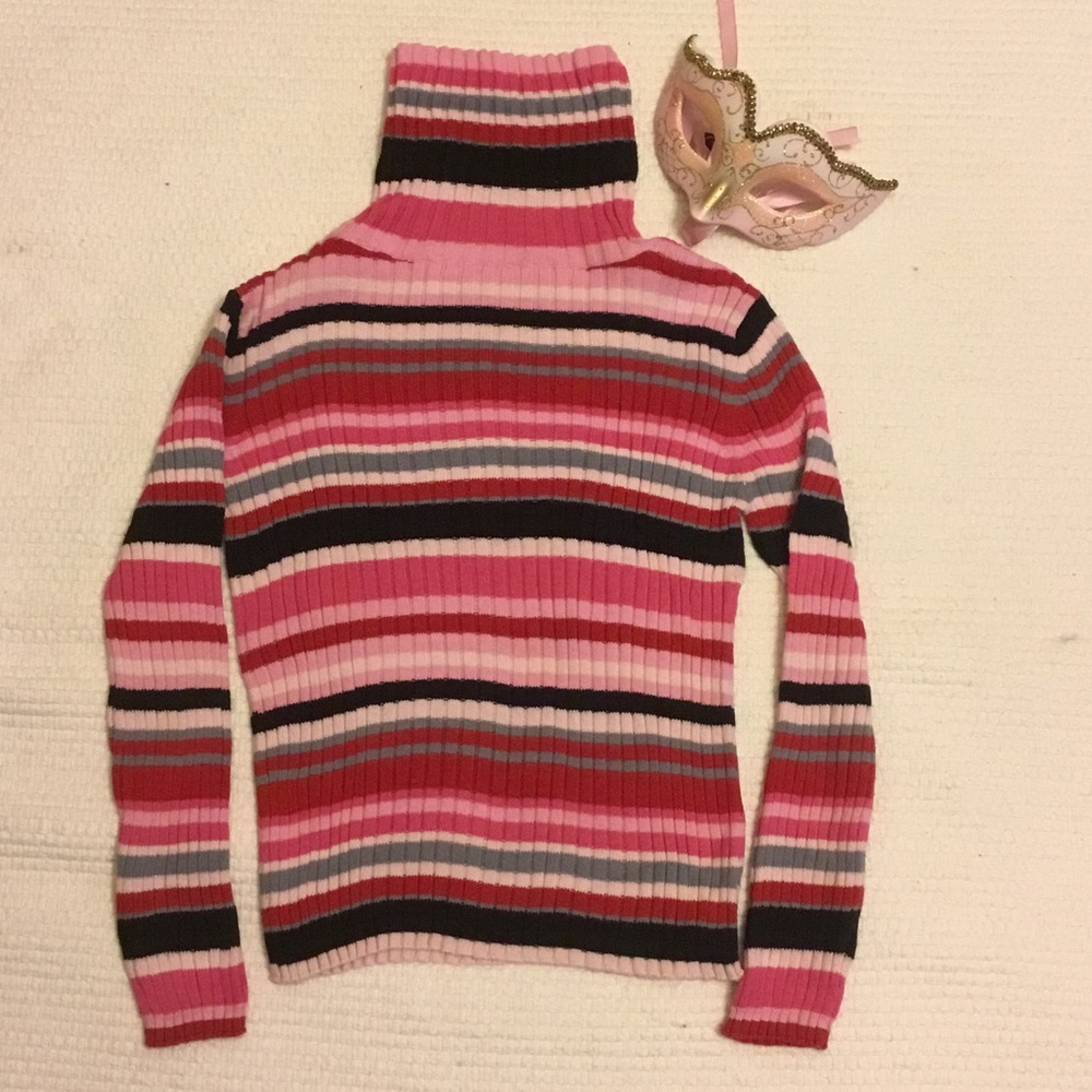 Multicolor striped turtle neck Cherokee