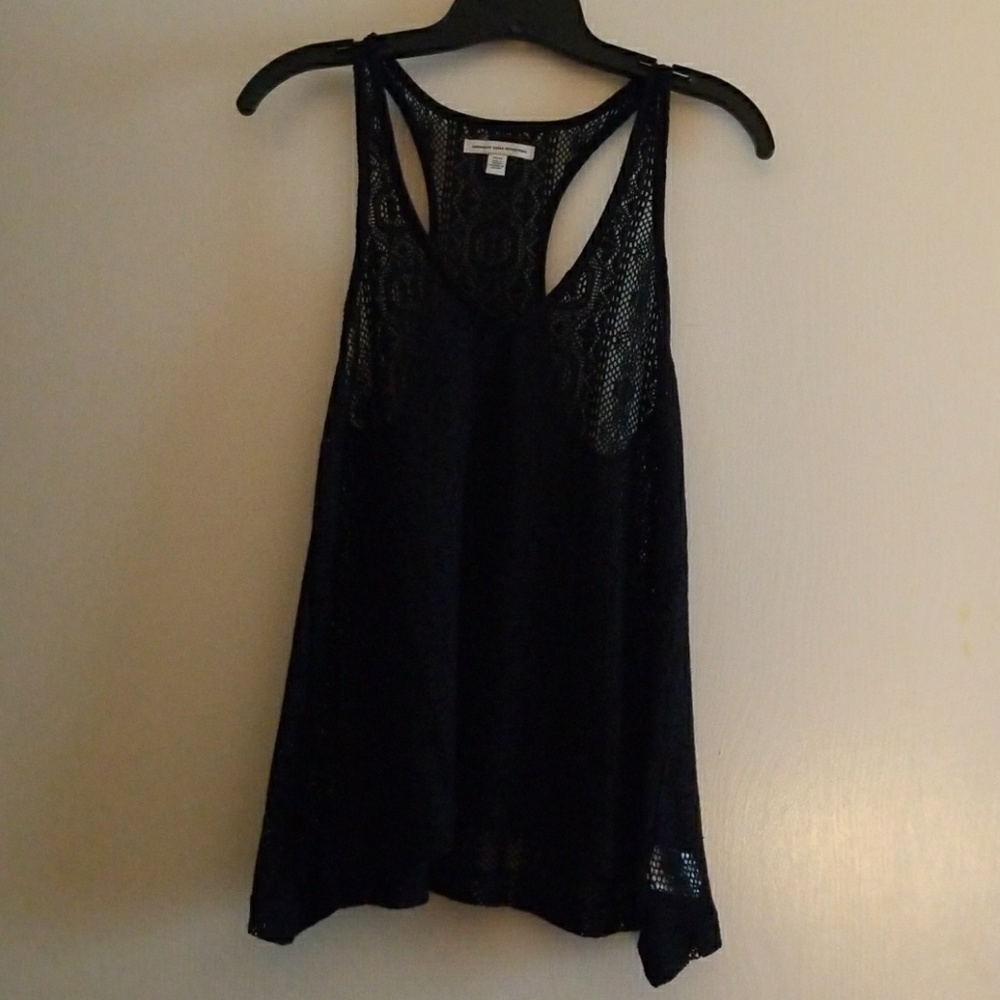 Black lace tank. Never worn