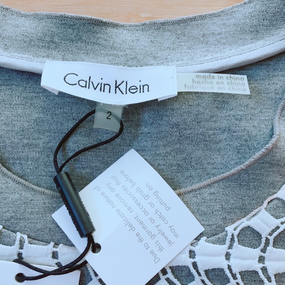 NWT Calvin Klein Lace Overlay Tank - Picture 3 of 4