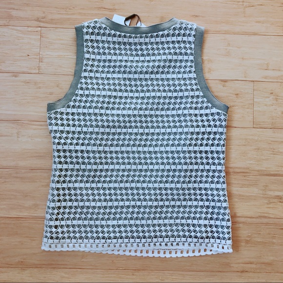 NWT Calvin Klein Lace Overlay Tank - Picture 4 of 4