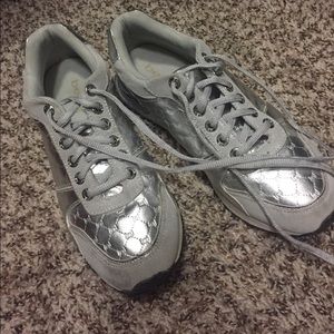 BeBe silver tennis shoes