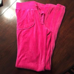 Hot Pink Velvet Sweatpants