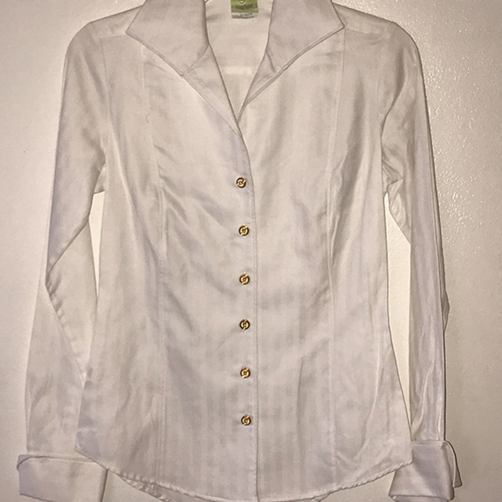 Craig Taylor White Dress Shirt w/ Gold Buttons