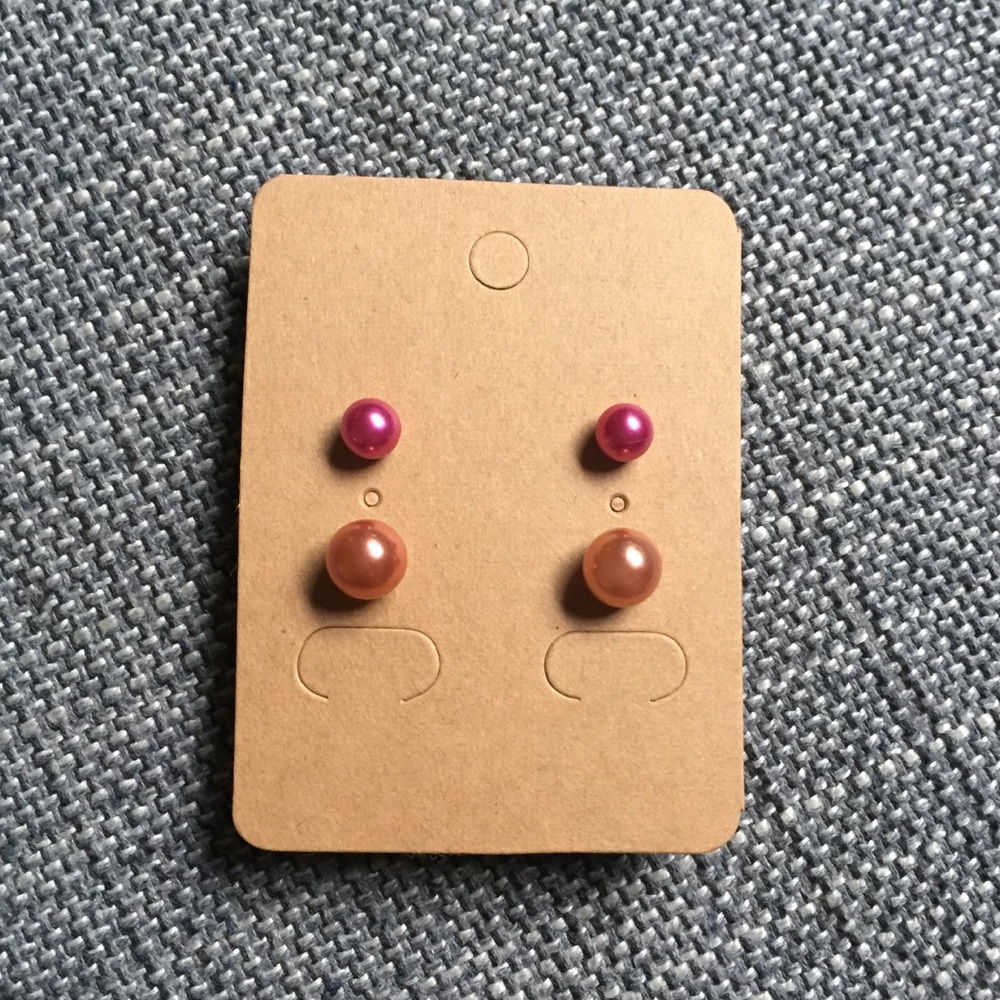 Pink Stud Earrings