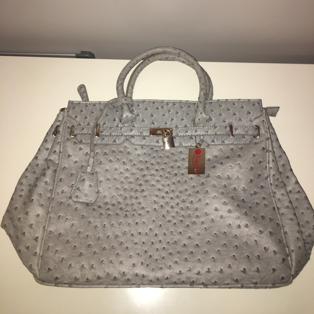 Penelope Ann Ostrich leather tote