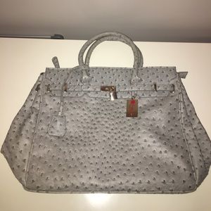 Penelope Ann Ostrich leather tote