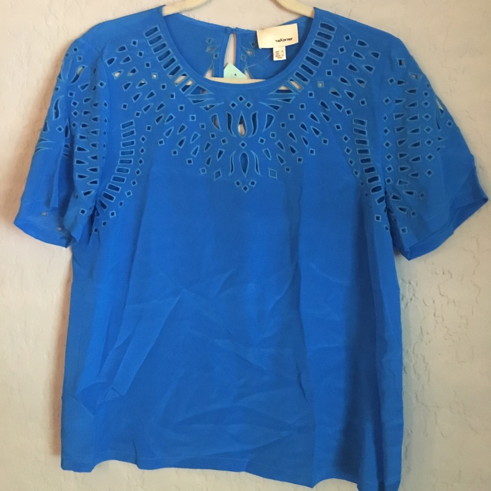 The Korner Cutout Detail Blouse, NWT