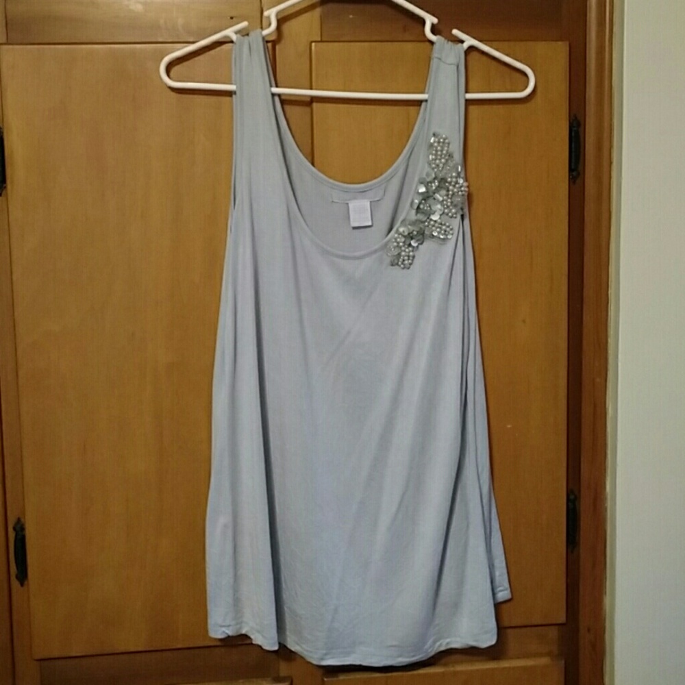 Charlotte Russe Sleeveless Beaded Top