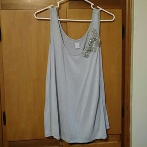 Charlotte Russe Sleeveless Beaded Top