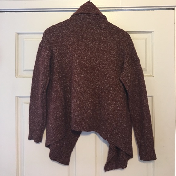 Burgundy Draped Sweater - Picture 5 of 5