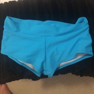 Blue rave booty shorts