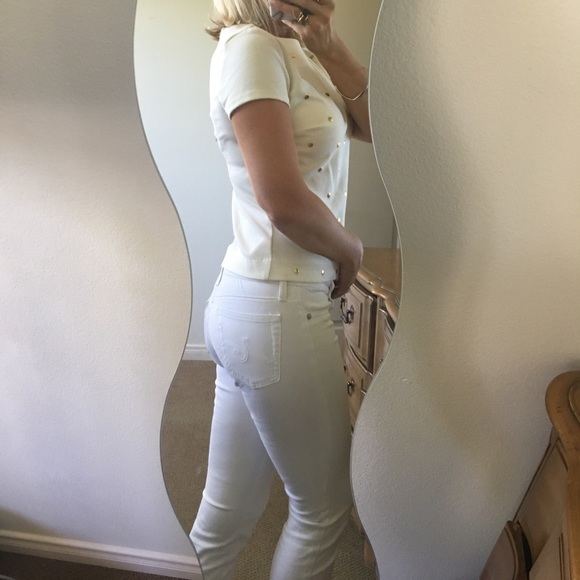 ✨Michael Kors Cream Top W/ Gold Stud Detail✨ - Picture 2 of 6