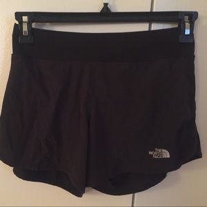 Black north face running shorts