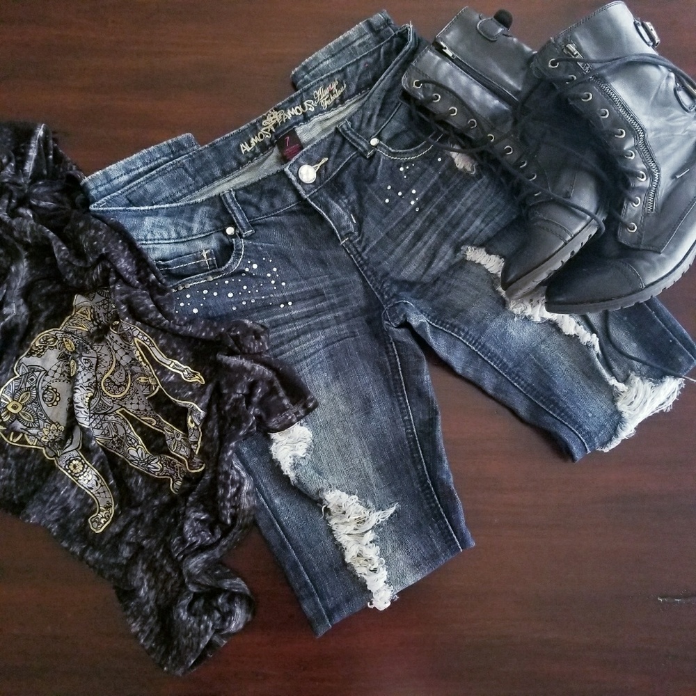 Almost Famous Distressed Skinny Jeans