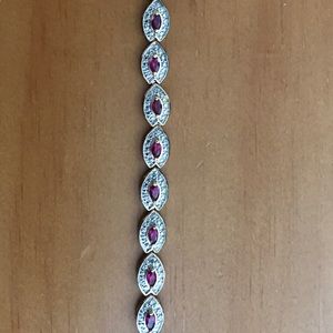 *SALE* Costume tennis bracelet ruby cubic zirconia