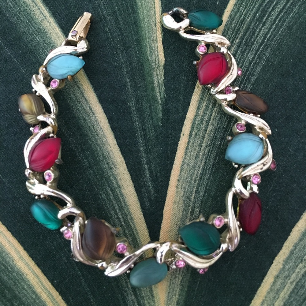 Vintage BSK Moon glow Fruit Basket Bracelet