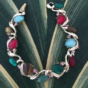 Vintage BSK Moon glow Fruit Basket Bracelet