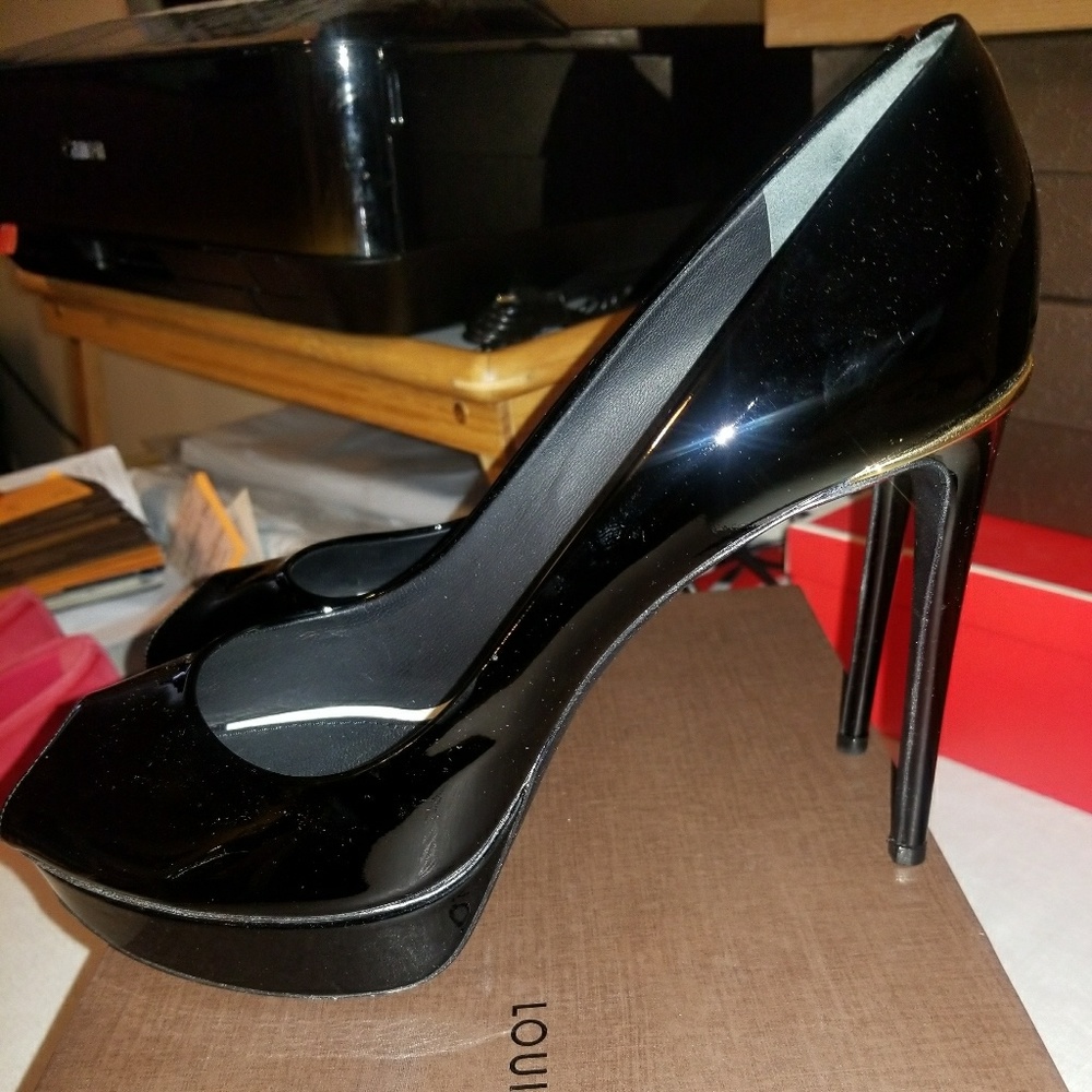 LOUIS VUITTON EYELINE OPEN TOE PUMPS SZ 42 - Picture 3 of 5