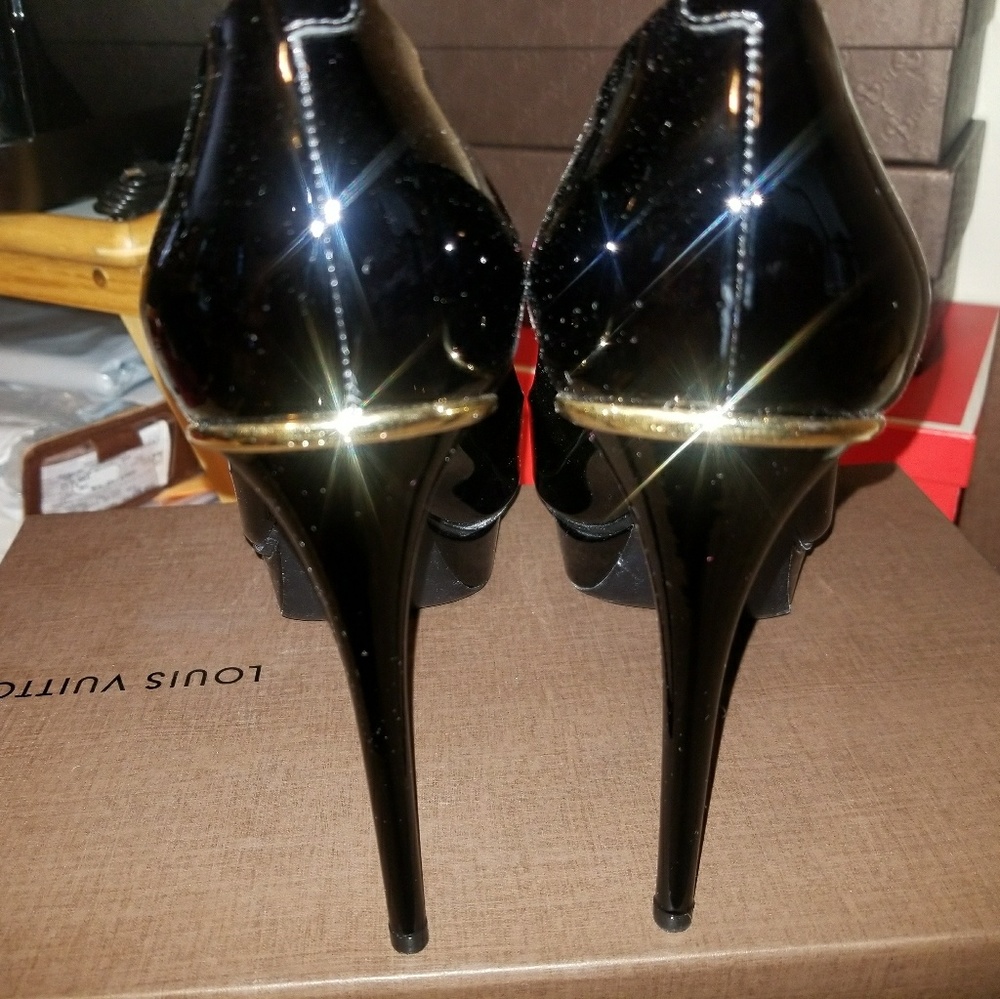 LOUIS VUITTON EYELINE OPEN TOE PUMPS SZ 42 - Picture 4 of 5