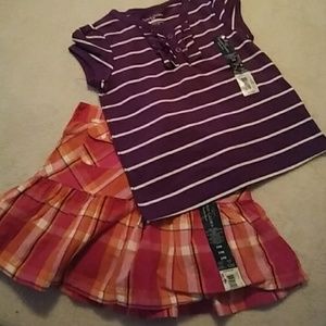 Faded Glory Skirt and shirt set