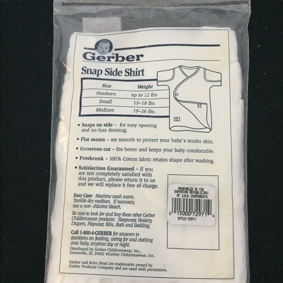 Gerber newborn  onsies w/side snap buttons. - Picture 5 of 6
