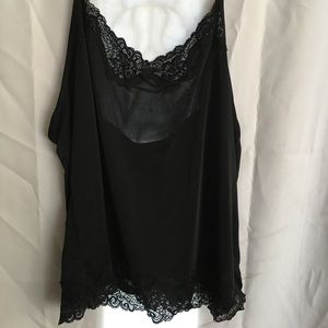 Lane Bryant black lace camisole