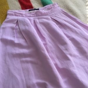 Flared Lavender Linen Skirt