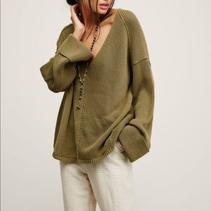 Free People La Brea Sweater Olive
