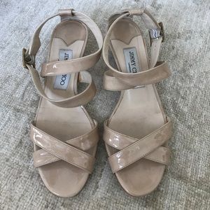 Jimmy Choo wedge sandal - size 36.5, nude Jimmy Choo wedge sandal - size 36.5, nude