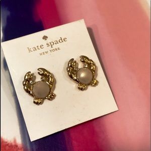 NWT Kate Spade 12k Gold Plated Crab Earrings