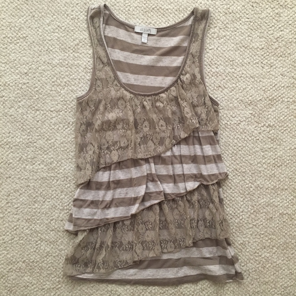 Delia*s Ruffle Lace Tank
