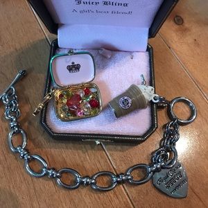 JC charms mint tin and frapp! Silver link bracelet