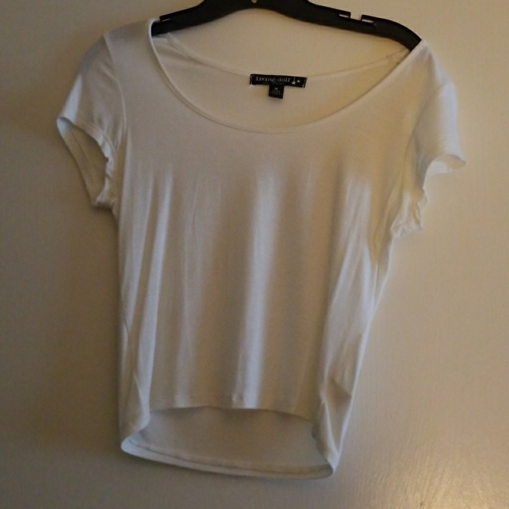 White t shirt crop top