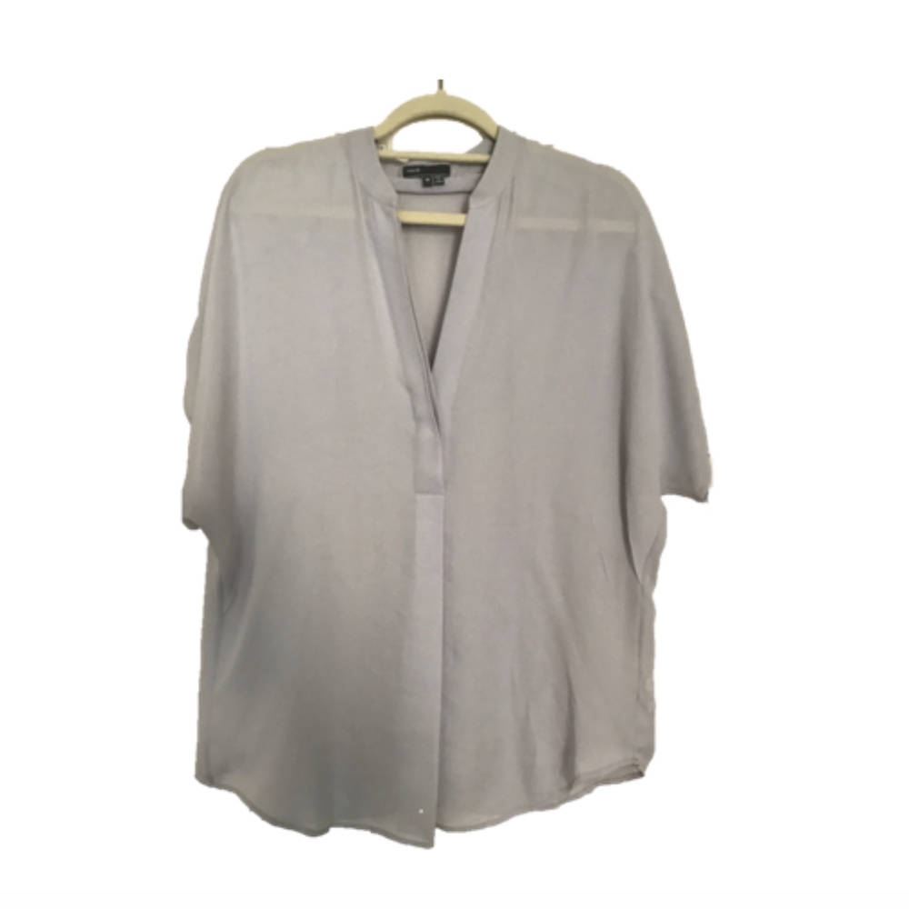 VINCE Silk V-Neck Top